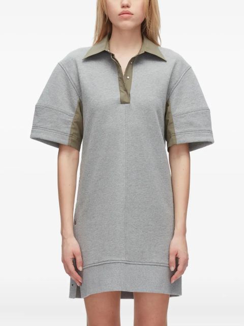 3.1 Phillip Lim polo-collar short-sleeve mini dress - Grey