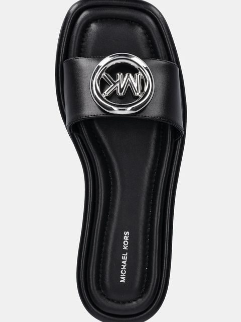 MICHAEL Michael Kors klapki skórzane Milan Slide damskie kolor czarny 40R6MLFS1L.001
