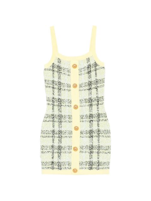 Balmain buttoned mini dress - Yellow