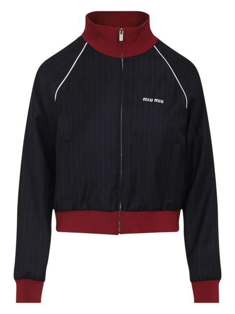 Miu Miu pinstripe wool jacket - Blue - zdjęcie produktu nr 1