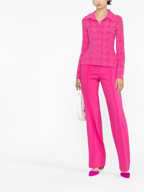 Marine Serre button-fastening jacquard top - Pink - zdjęcie produktu nr 2