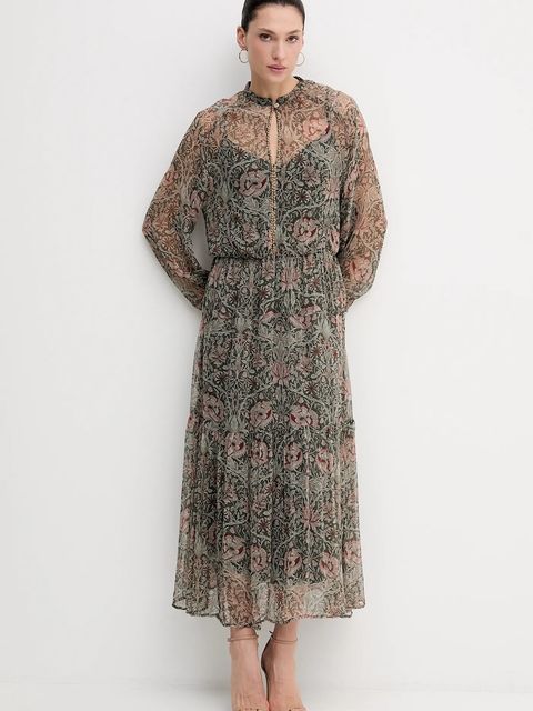 Hoss Intropia sukienka kolor zielony maxi rozkloszowana 8222123 - zdjęcie produktu nr 2