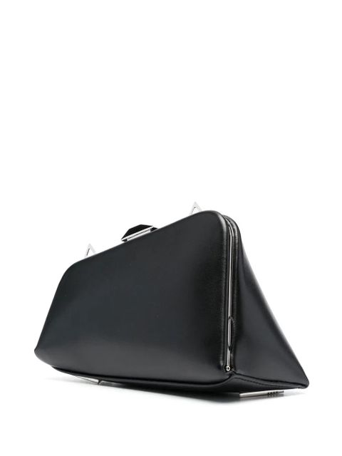 The Attico asymmetric clutch bag - Black