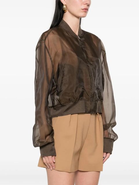 The Frankie Shop Micky bomber jacket - Brown
