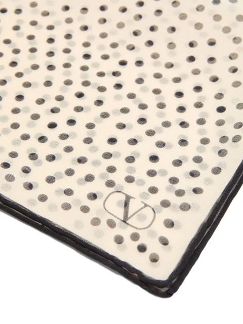Valentino Garavani Chez silk pocket square - Neutrals