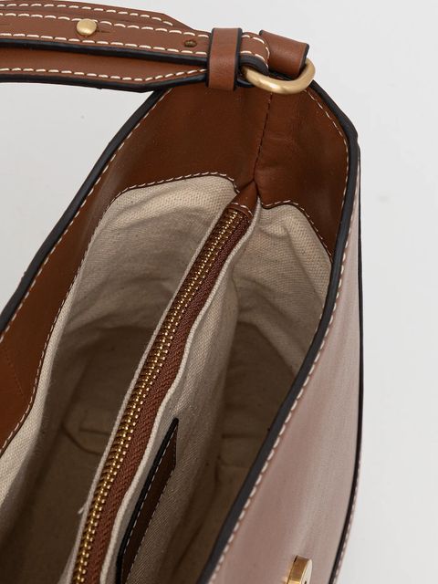 Pedro del Hierro torebka skórzana kolor brązowy 1112595