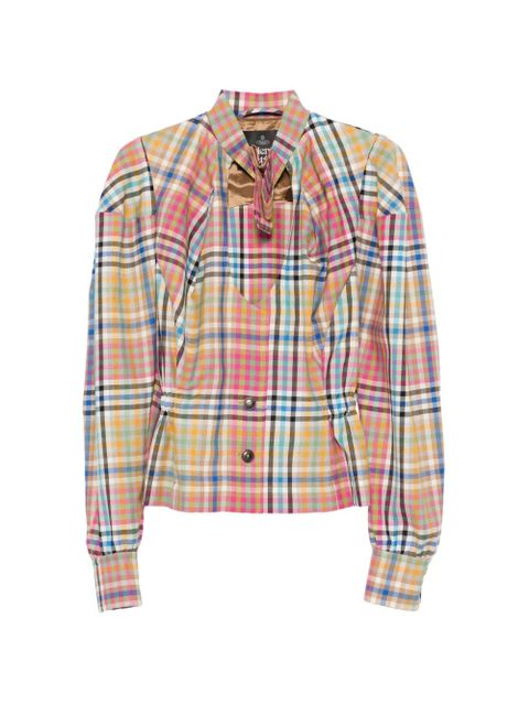 Vivienne Westwood plaid button front top - Neutrals - zdjęcie produktu nr 1