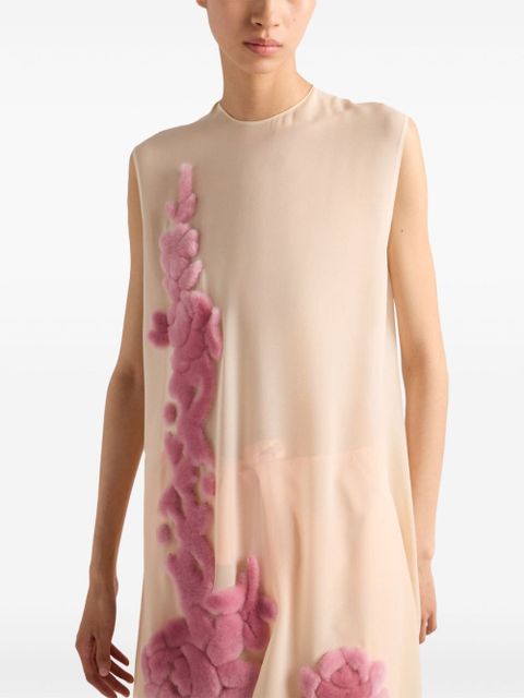 Prada Georgette midi dress - Neutrals