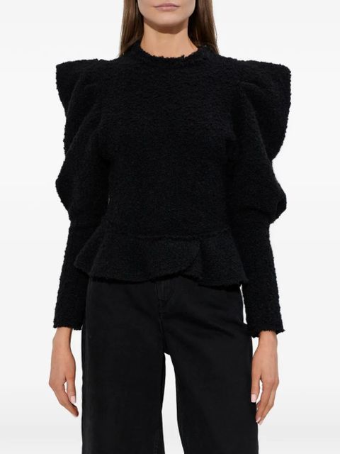 ISABEL MARANT Giamili peplum top - Black