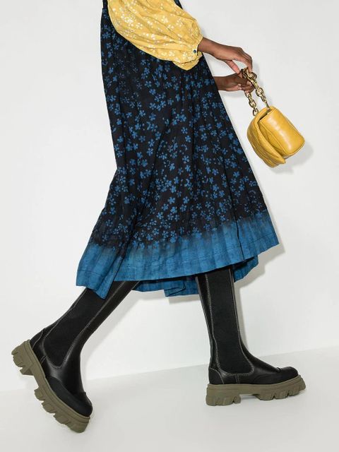 GANNI chunky calf-length boots - Black