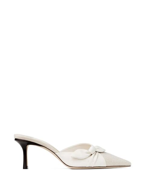 Jimmy Choo bow pointed mules - White - zdjęcie produktu nr 1
