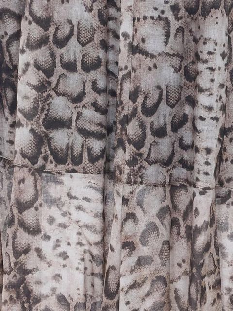 PINKO animal-print tiered maxi skirt - Neutrals