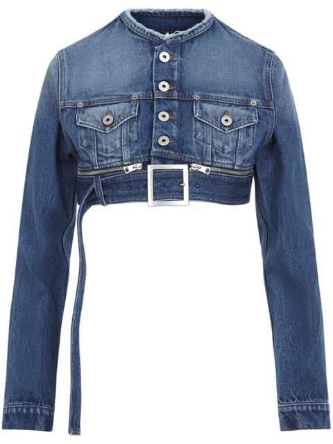 Jean Paul Gaultier cropped denim jacket - Blue - zdjęcie produktu nr 1