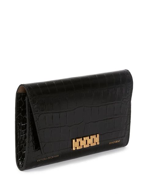 Victoria Beckham crocodile-embossed leather wallet-on-chain - Black - zdjęcie produktu nr 2