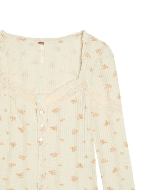 Free People Let's Party Cardi floral-print top - Neutrals - zdjęcie produktu nr 2