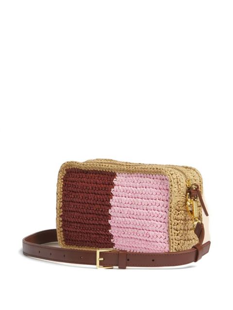 Marni Seaside colour-block camera bag - Brown