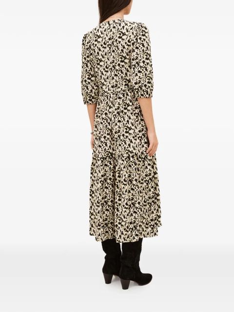 Ba&Sh Palma tiered animal-print dress - Neutrals