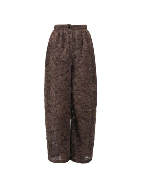 Rowen Rose lace carrot trousers - Brown - zdjęcie produktu nr 1