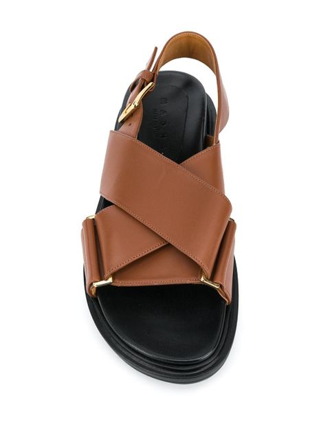 Marni Fussbet criss-cross sandals - Brown