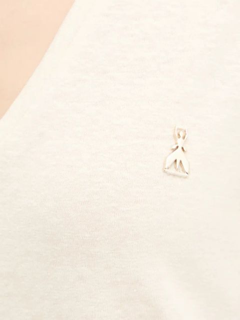 Patrizia Pepe t-shirt lniany damski kolor beżowy 2M4459 J291