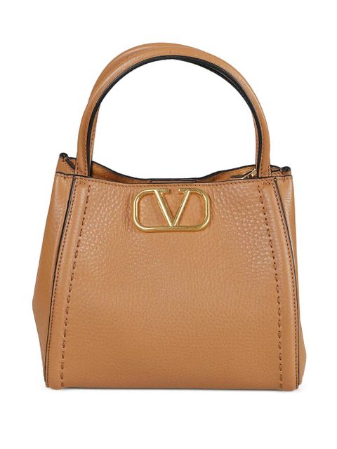 Valentino Garavani medium Alltime logo-detail tote bag - Brown - zdjęcie produktu nr 1