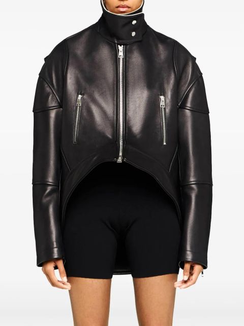 JW Anderson curved leather jacket - Black
