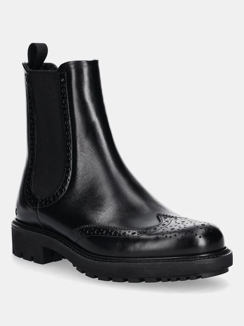 Ecco sztyblety skórzane Metropole Oslo Chelsea damskie kolor czarny na platformie 232883-01001 - zdjęcie produktu nr 1