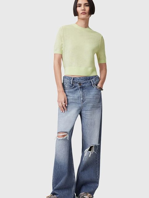 AllSaints t-shirt wełniana ELSIE