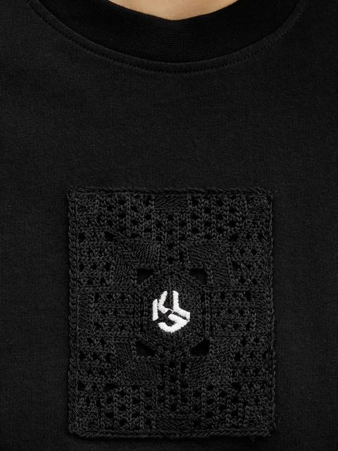 Karl Lagerfeld Jeans t-shirt bawełniany damski kolor czarny A2W17096