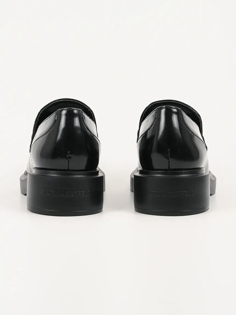 Karl Lagerfeld mokasyny skórzane MACIE damskie kolor czarny na platformie KL41217 - zdjęcie produktu nr 2