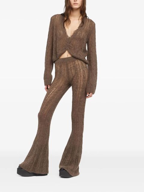 Alanui Desert Drift V-neck top - Brown - zdjęcie produktu nr 2