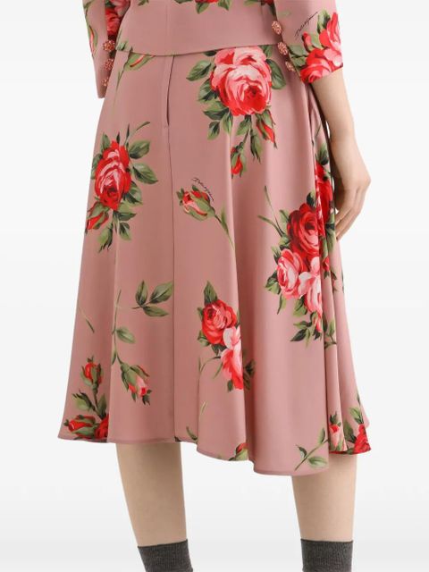 Dolce & Gabbana floral midi skirt - Pink