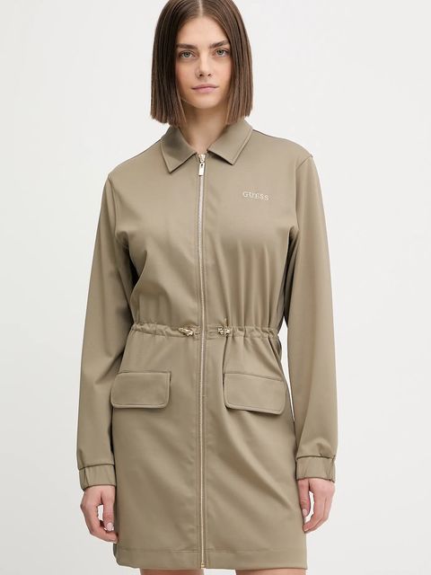 Guess sukienka CARLA kolor zielony mini rozkloszowana V5YK04 KCX42 - zdjęcie produktu nr 1