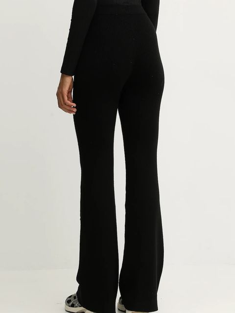 Guess spodnie z domieszką wełny FLAMINIA damskie kolor czarny dzwony high waist V5BB08 Z3JD2 - zdjęcie produktu nr 2