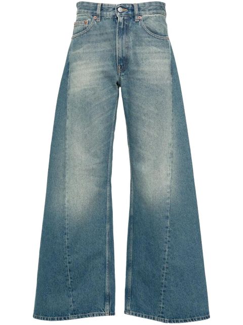 MM6 Maison Margiela low-rise wide-leg jeans - Blue - zdjęcie produktu nr 1