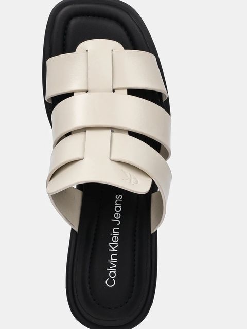 Calvin Klein Jeans klapki HEEL SQUARE MG LTH