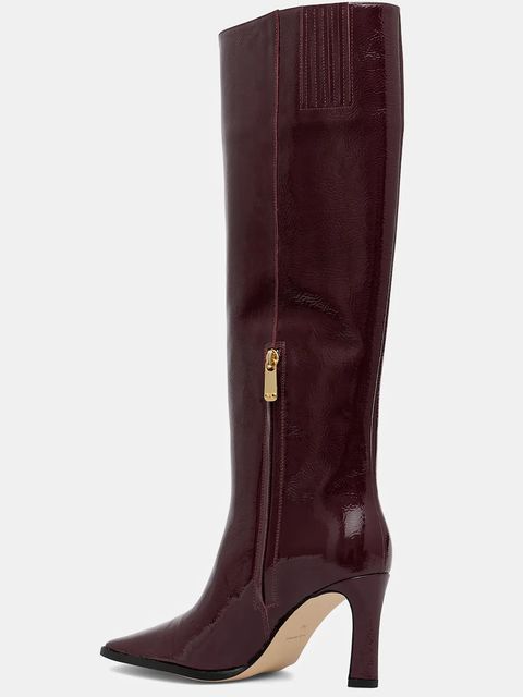 MICHAEL Michael Kors kozaki skórzane Darrah damskie kolor bordowy na szpilce 40F5DRMB5A.610