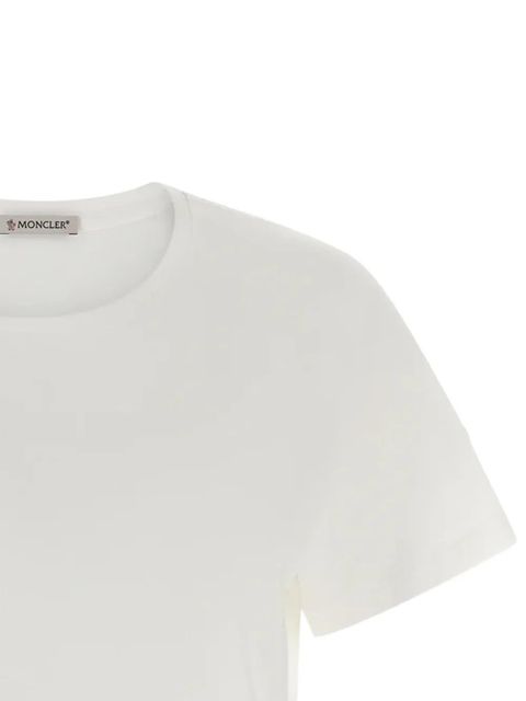 Moncler logo-patch ribbed T-shirt - White