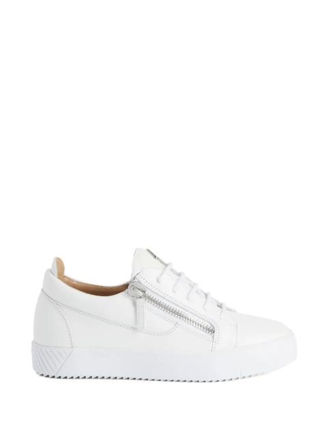Giuseppe Zanotti Gail lace-up zip-detail sneakers - White