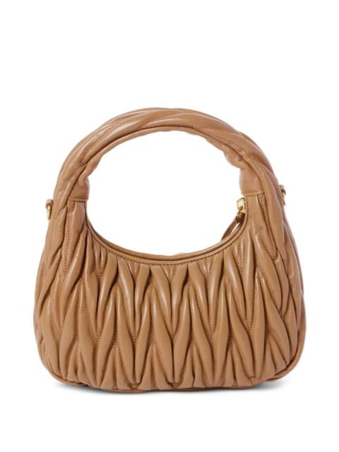 Miu Miu Wander matelassé nappa leather bag - Neutrals
