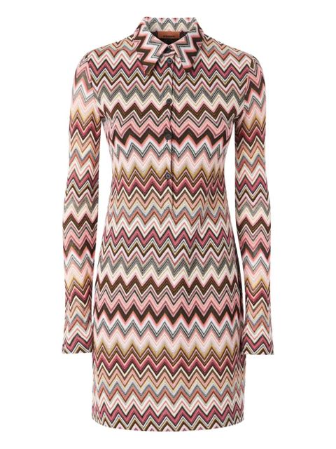 Missoni zigzag-pattern mini dress - Pink - zdjęcie produktu nr 1