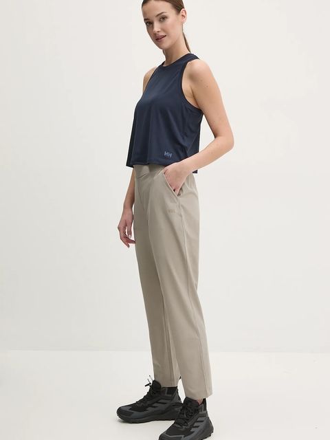 Helly Hansen spodnie sportowe Thalia 2.0 damskie kolor zielony proste high waist 34325 - zdjęcie produktu nr 2