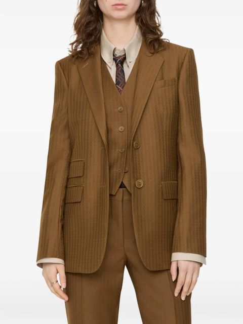 Burberry wool mohair tailored jacket - Brown - zdjęcie produktu nr 2