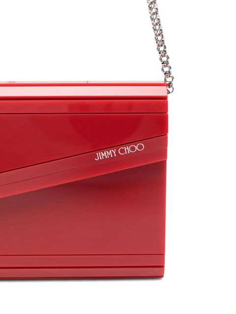 Jimmy Choo Candy logo-detail clutch bag - Red