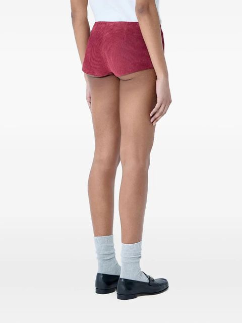Gucci suede mini shorts - Red