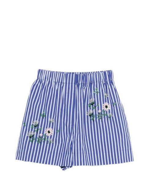 Maje striped floral shorts - Blue - zdjęcie produktu nr 1