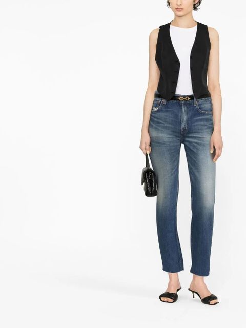 Saint Laurent high-rise straight-leg jeans - Blue - zdjęcie produktu nr 2