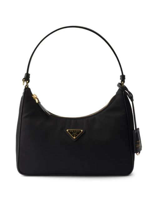 Prada mini Re-Edition 2005 triangle tote bag - Black - zdjęcie produktu nr 1