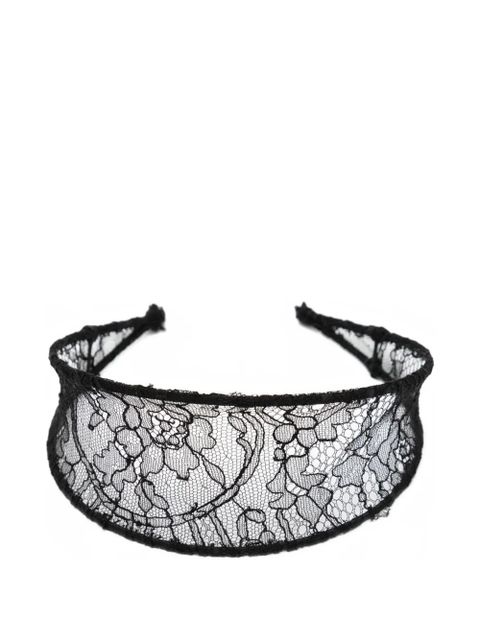Jennifer Behr floral-lace headband - Black - zdjęcie produktu nr 2