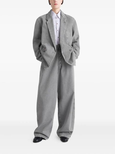 LEMAIRE double-breasted patch-pocket blazer - Grey